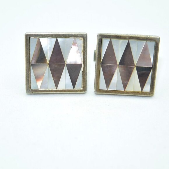 Sterling 20 mm Square Cufflinks - Picture 2 of 3